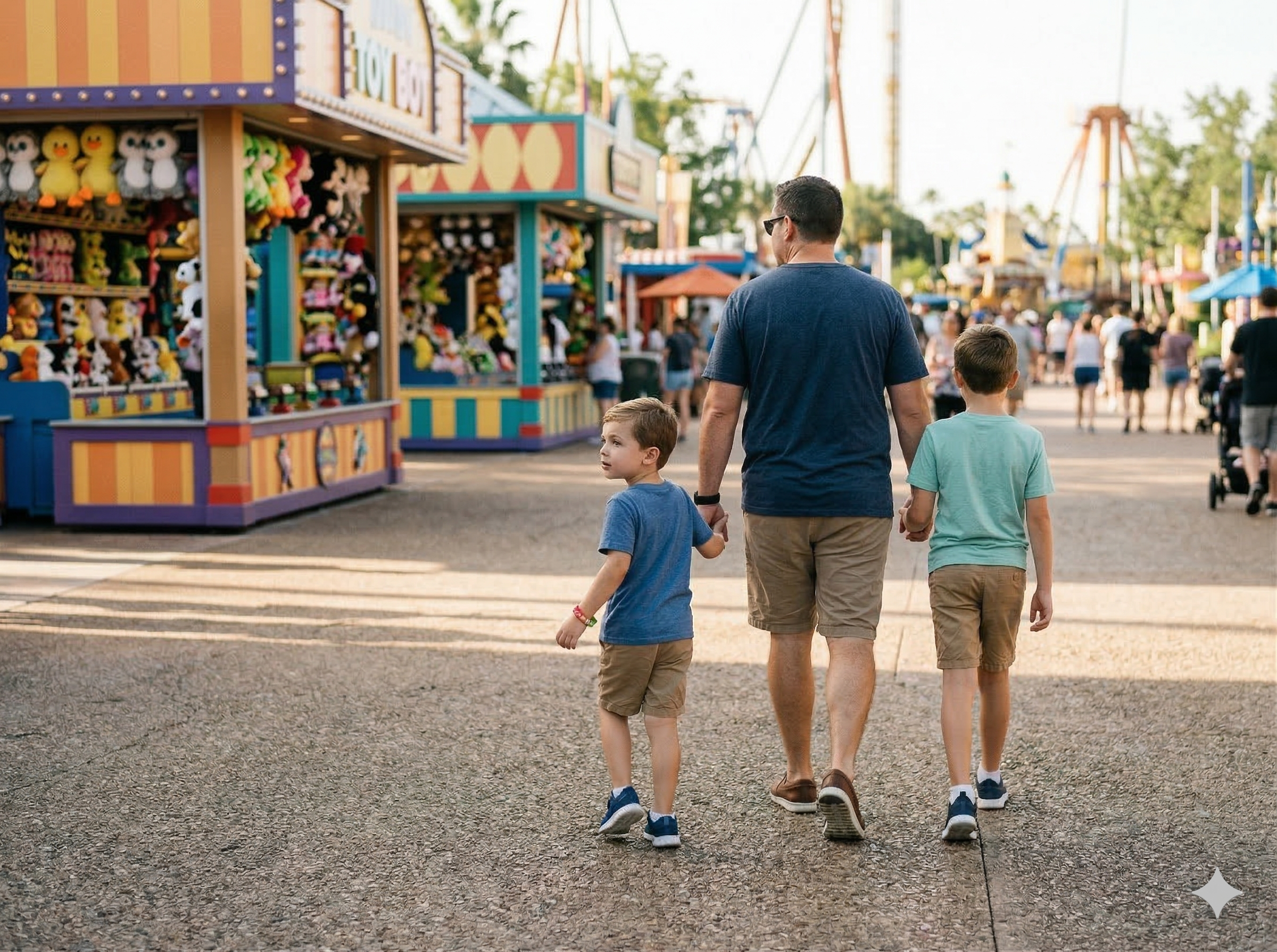 Family enjoying an Orlando amusement park